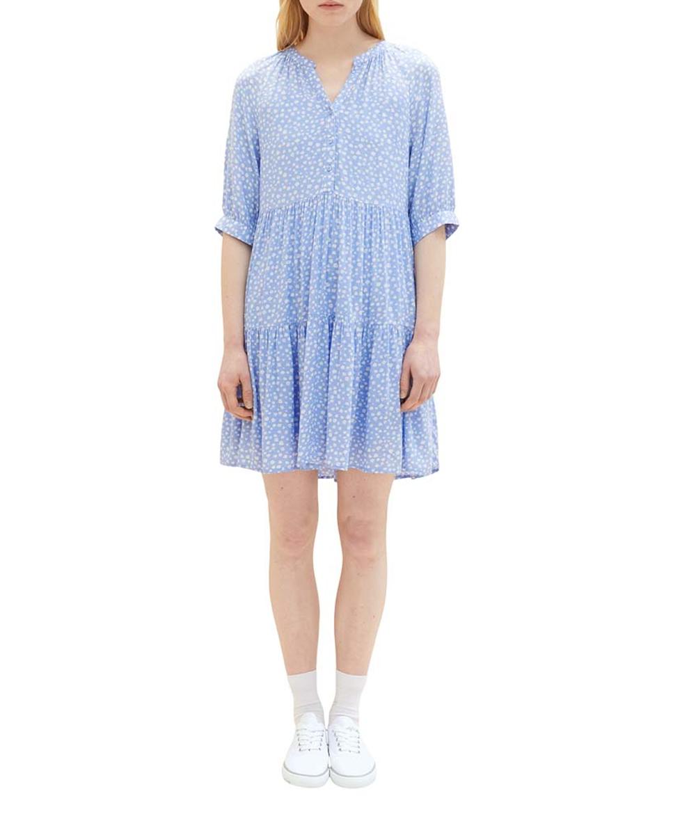 Vestido media manga volantes — oferta en Primeriti