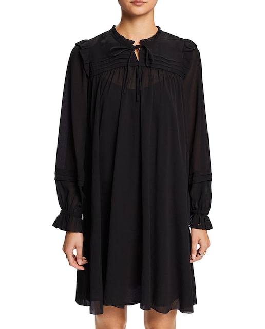 Imagen 0 de Vestido corto chifón lazada