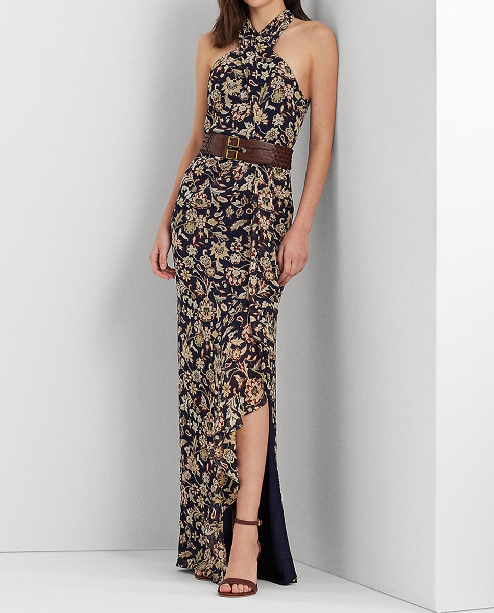 Imagen 0 de Vestido largo con cuello halter