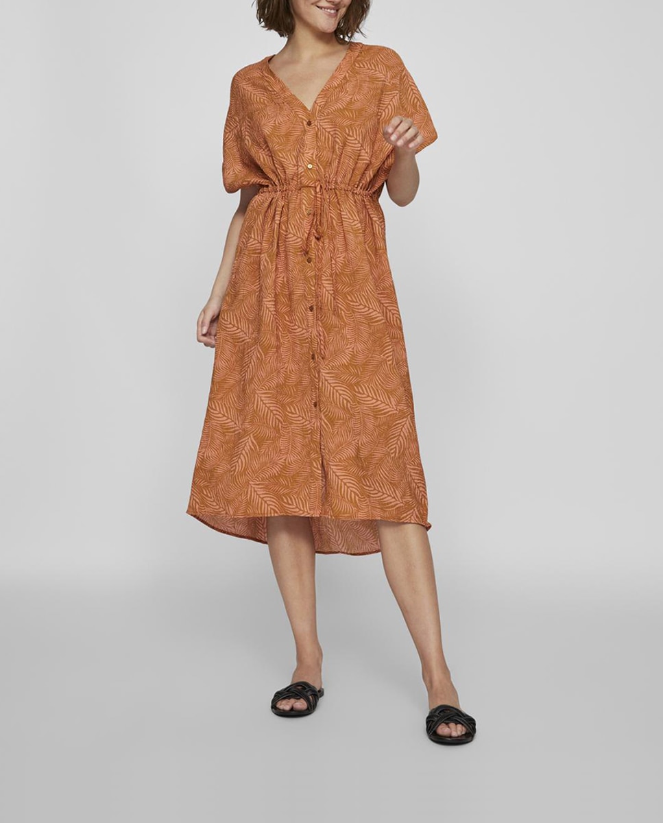 Imagen 0 de Vestido midi manga corta