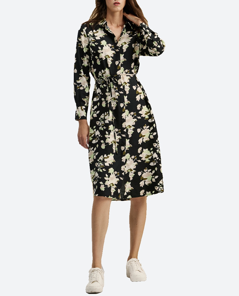Imagen 0 de Vestido midi de manga larga