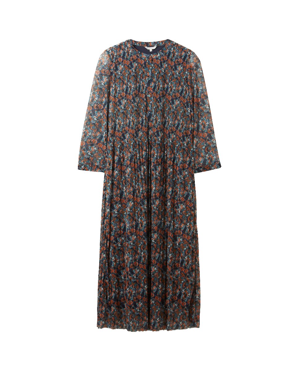 Imagen 0 de Vestido de mujer con plisé, estampado