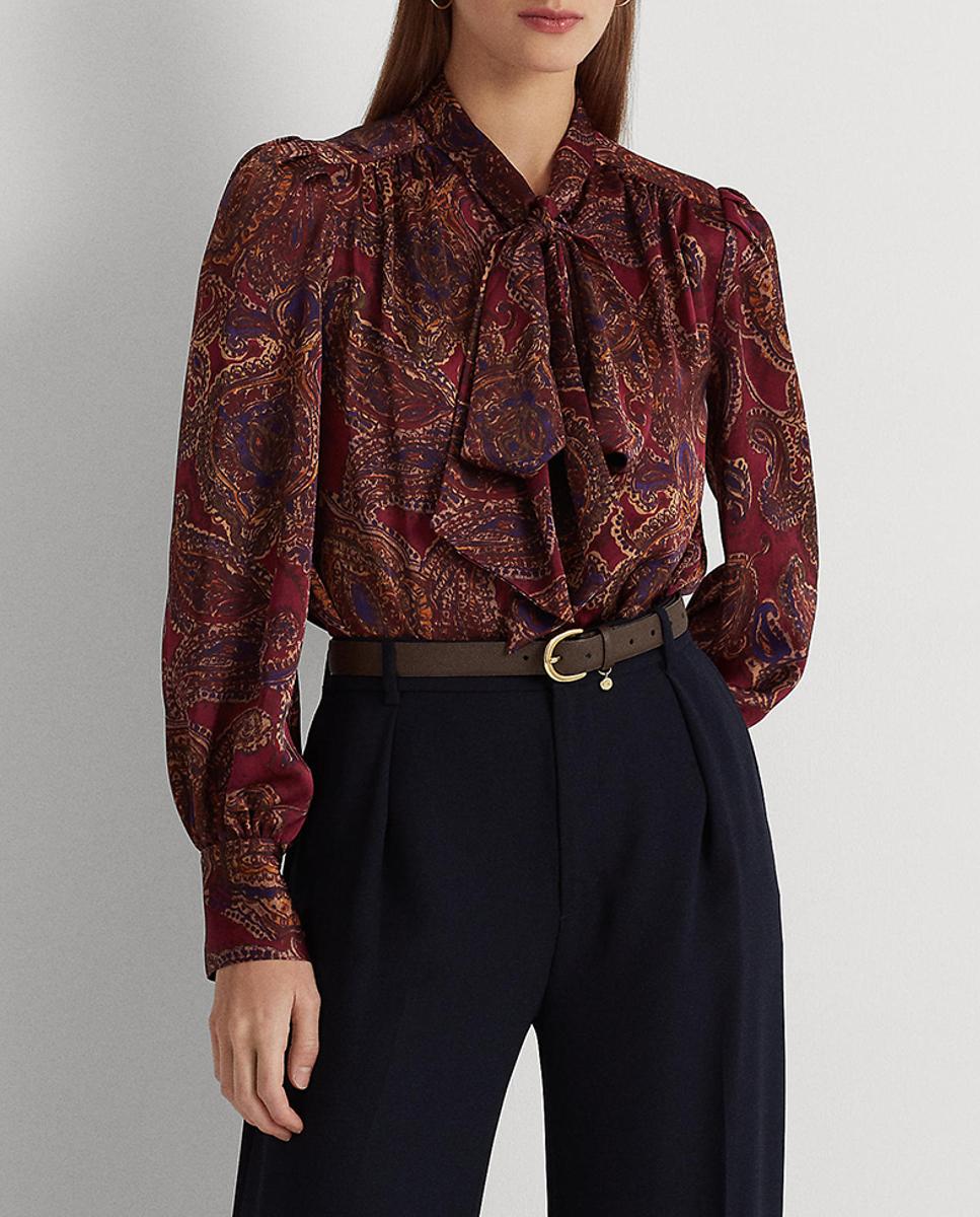 Imagen 0 de Blusa de mujer de manga larga con estampado paisley