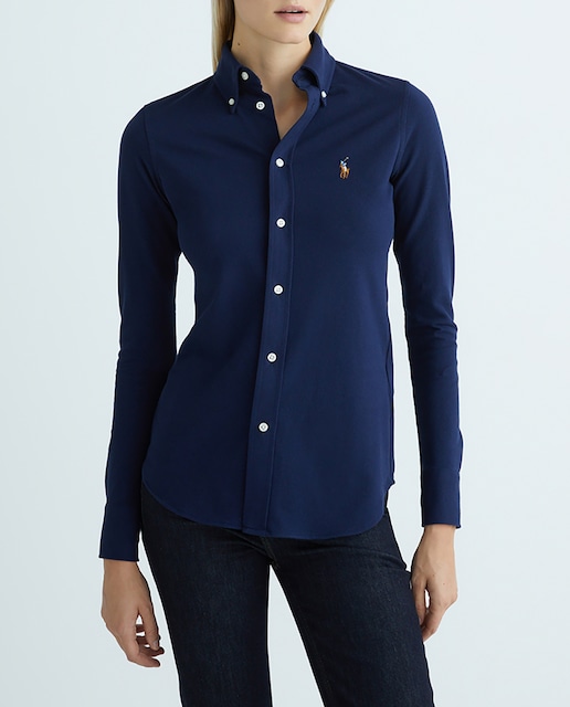 Imagen 0 de Camisa de mujer Oxford de algodón tejido.