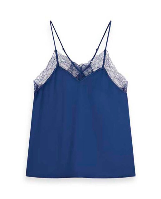 Camisola con ribete encaje