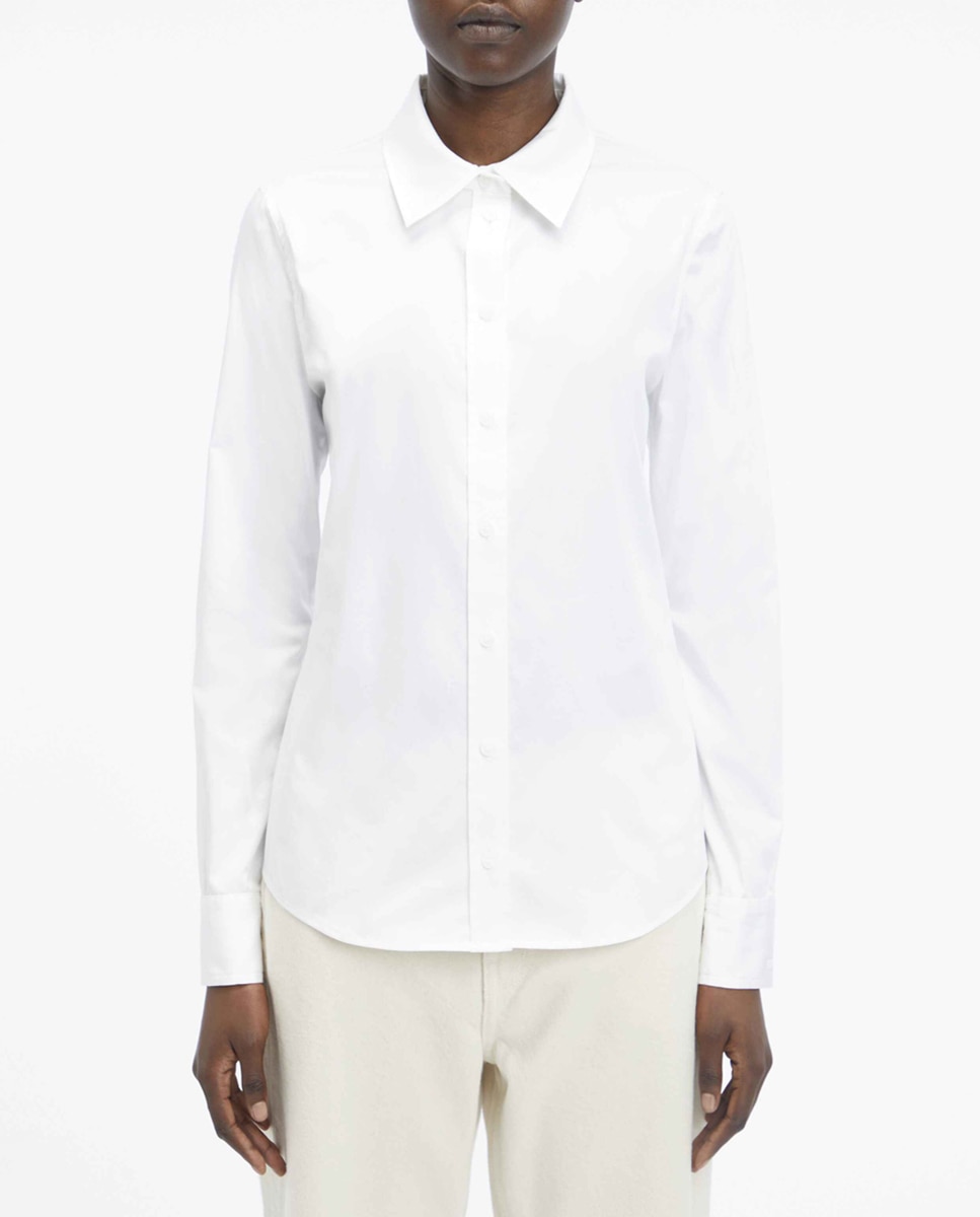 Imagen 0 de Camisa de mujer de manga larga con botones y corte slim