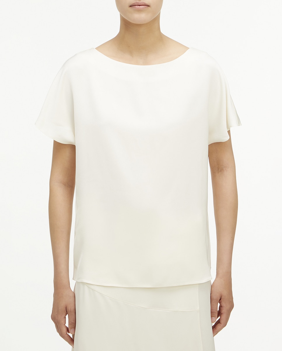 Imagen 0 de Blusa satinada con espalda abierta