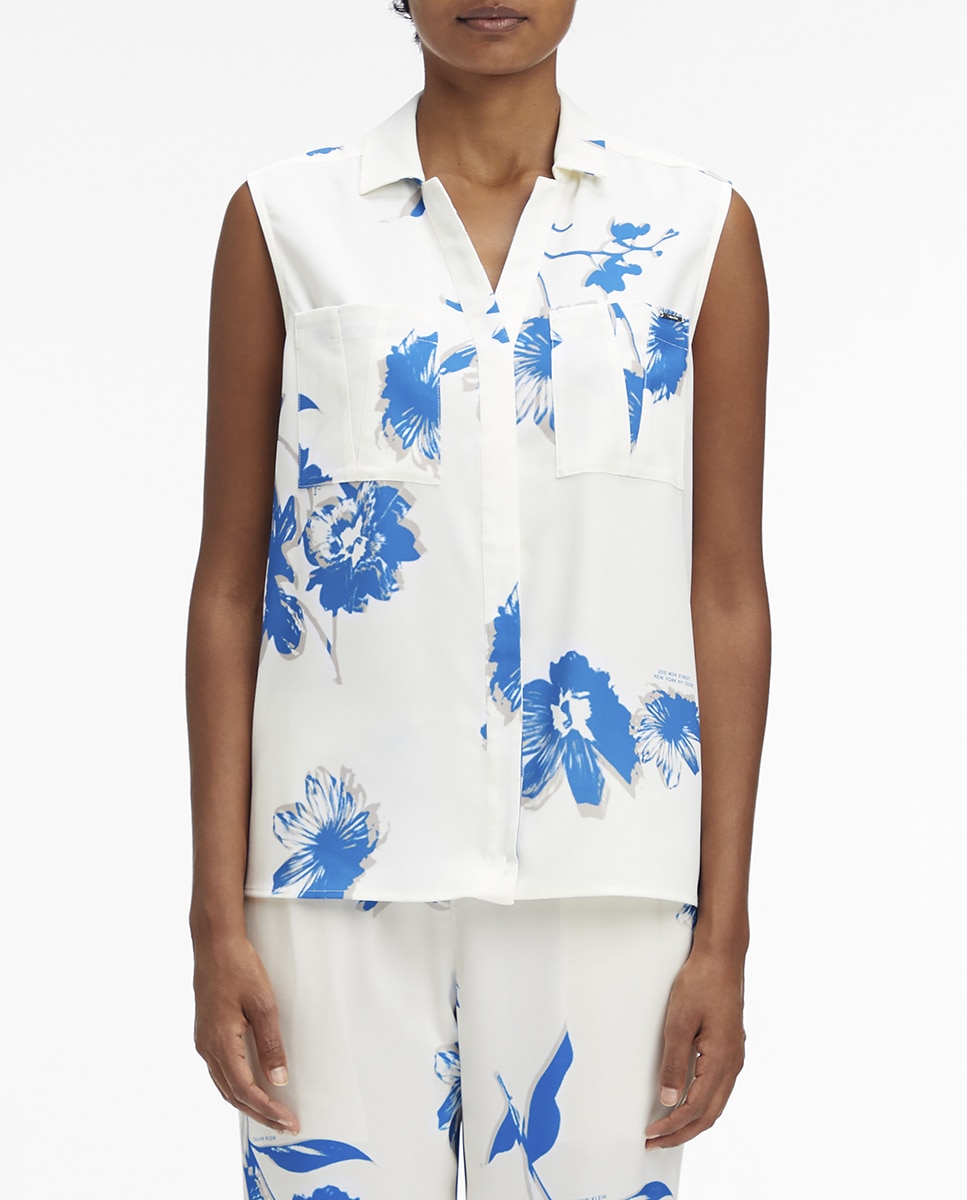 Imagen 0 de Blusa con bolsillo sin mangas
