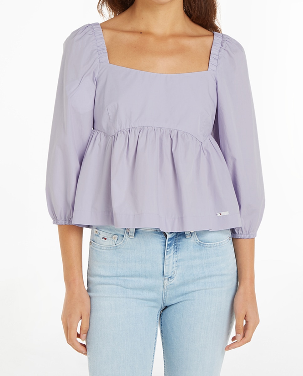 Imagen 0 de Blusa de mujer de popelín y manga larga