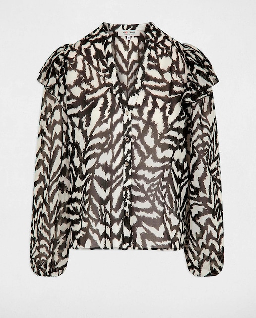 Camisa manga 3/4 estampada de mujer.
