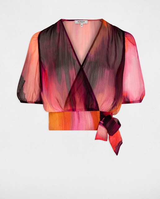 Top manga corta estampado de mujer.