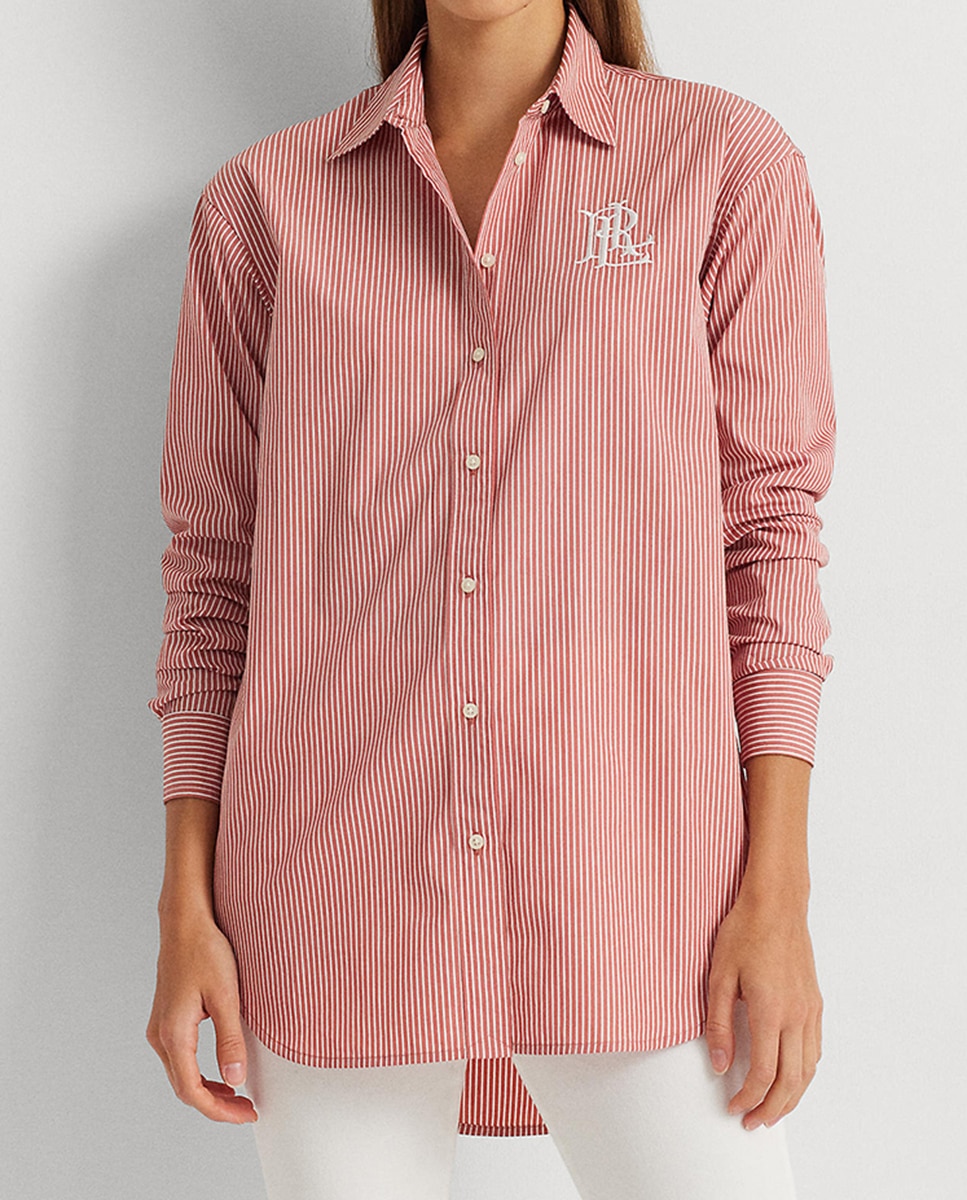 Imagen 0 de Camisa de mujer de algodón con rayas