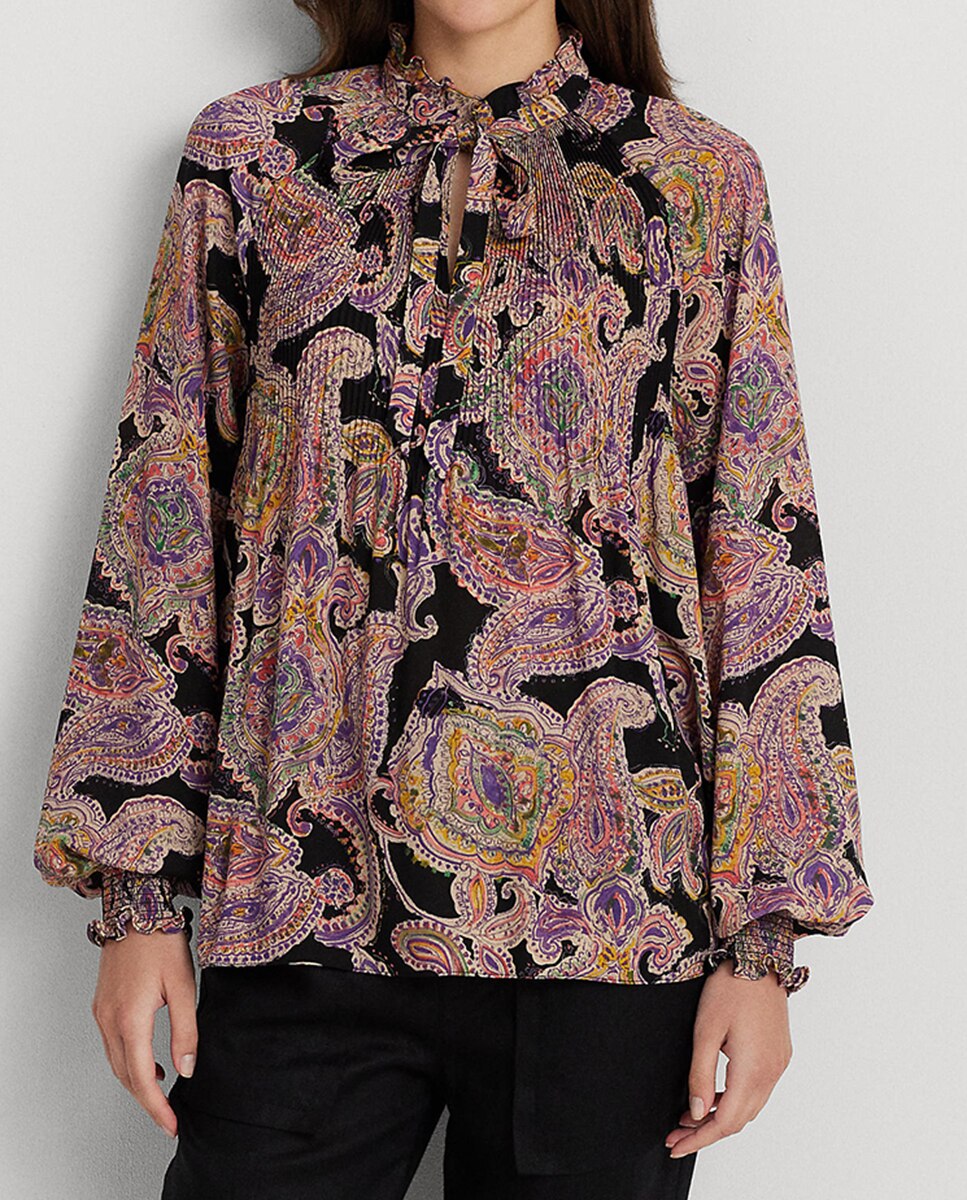 Imagen 0 de Blusa de mujer de manga larga con estampado paisley