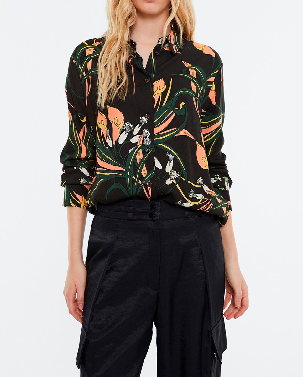 Imagen 0 de Camisa estampado floral de mujer