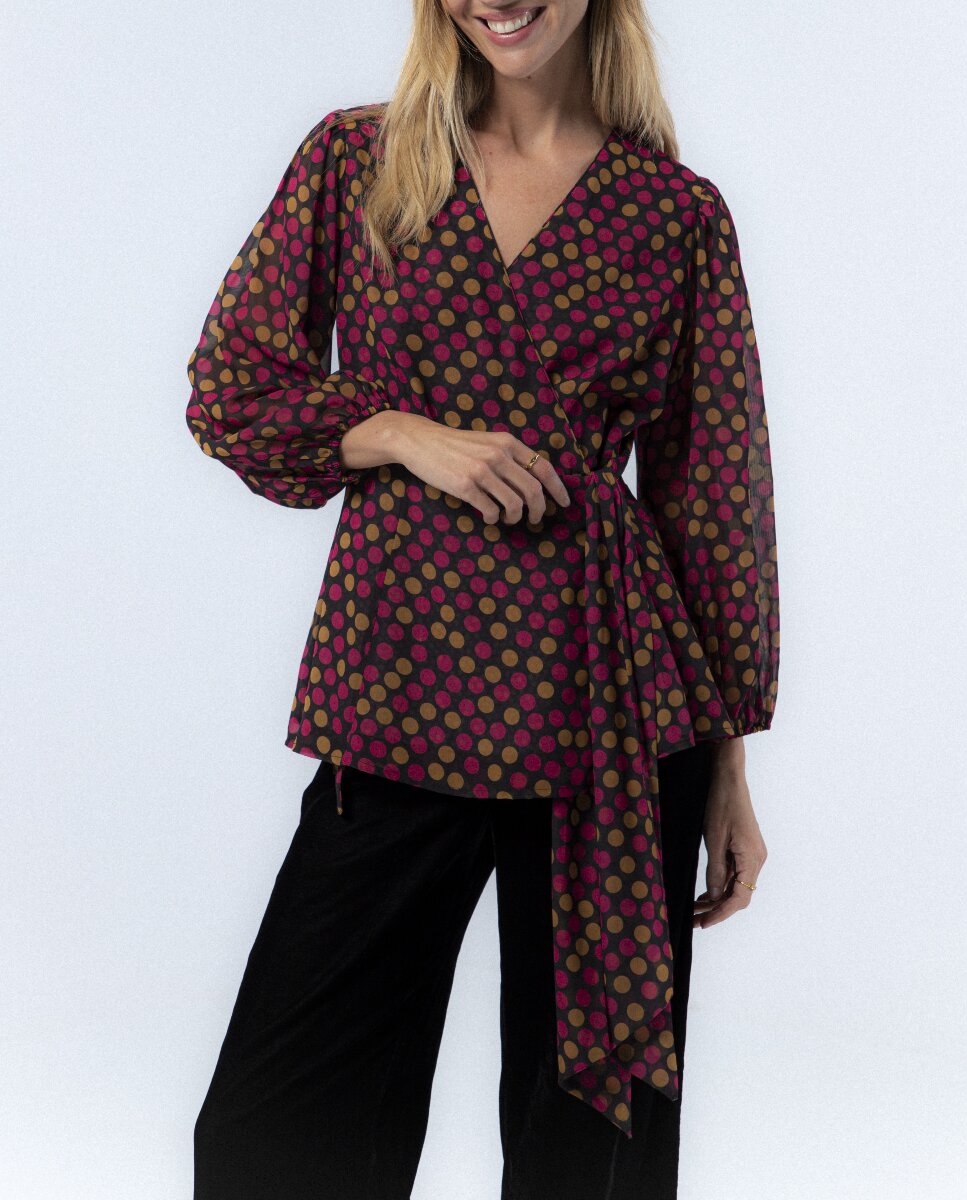 Imagen 0 de Blusa kimono de lunares Alice
