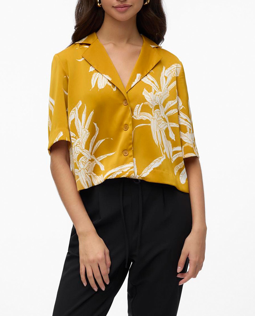 Imagen 0 de Camisa corta de mujer de manga corta
