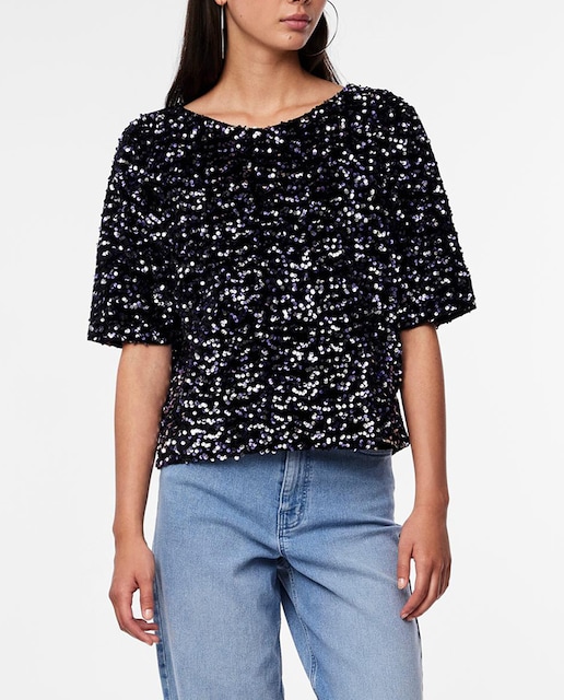 Imagen 0 de Camiseta lentejuelas de mujer