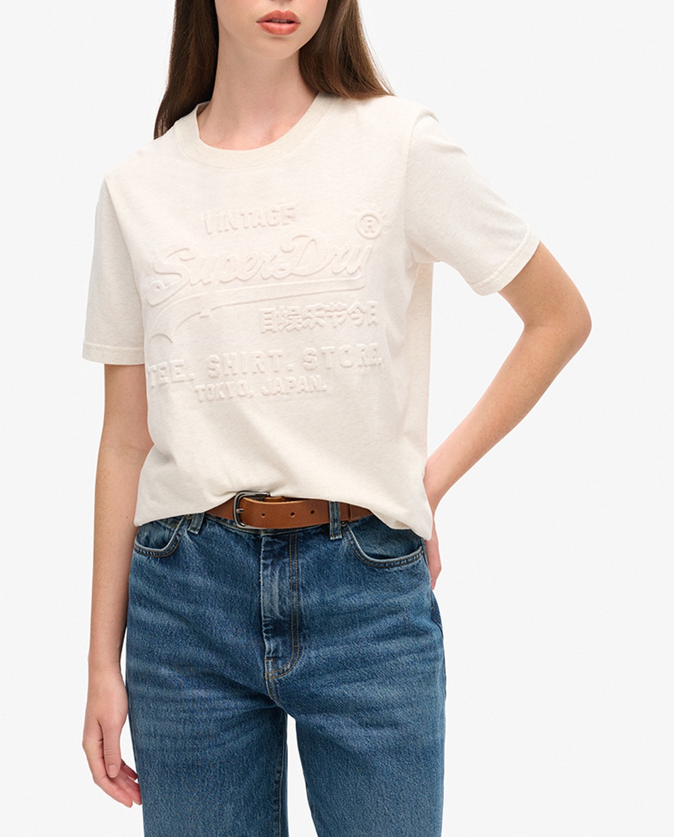 Imagen 0 de Camiseta con logo Vintage en relieve