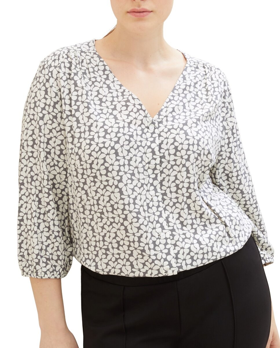 Imagen 0 de Blusa de mujer con estampado y cierre de botones