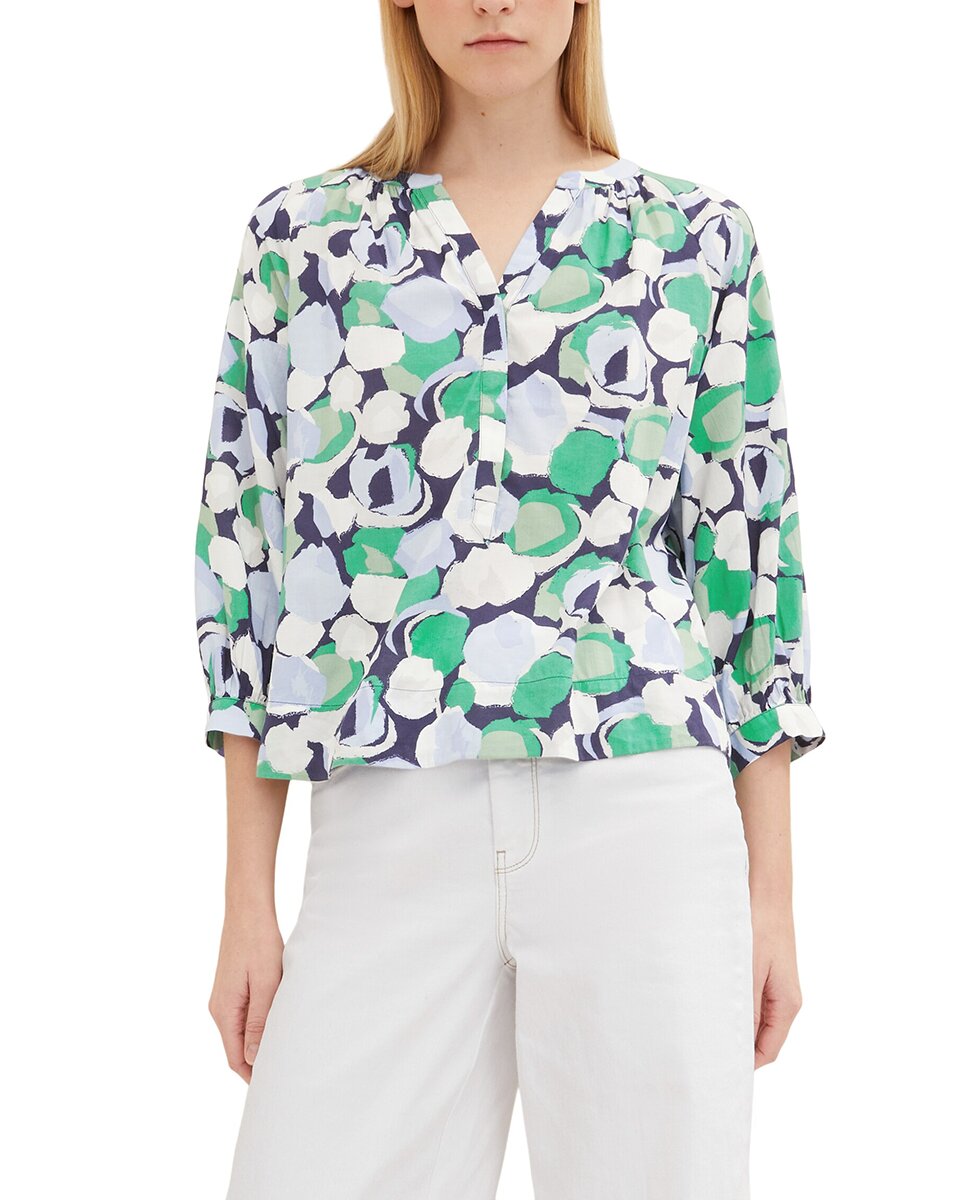 Imagen 0 de Blusa de mujer estampada manga francesa