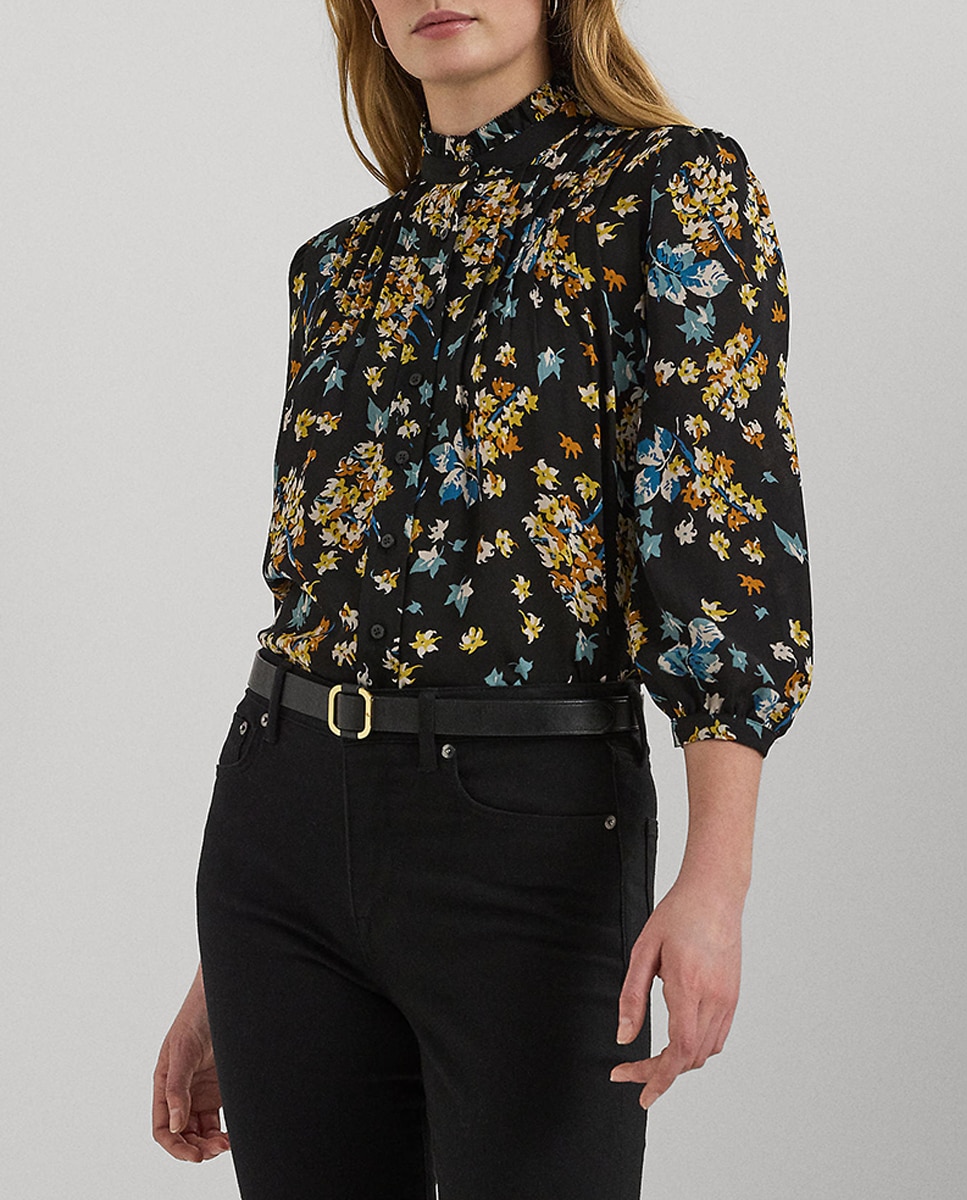 Imagen 0 de Camisa de mujer georgette vaporosa con flores