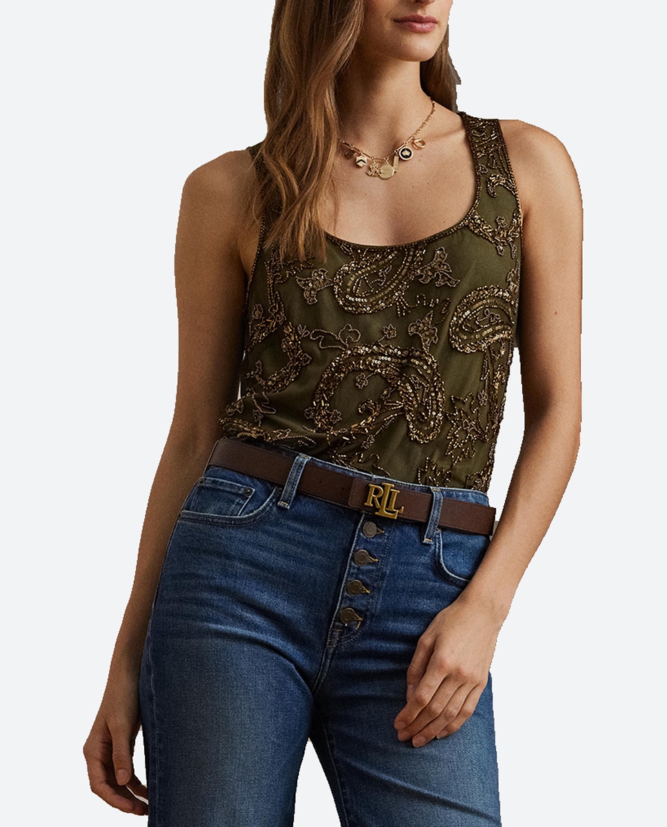 Imagen 0 de Top de mujer de tirantes con lentejuelas