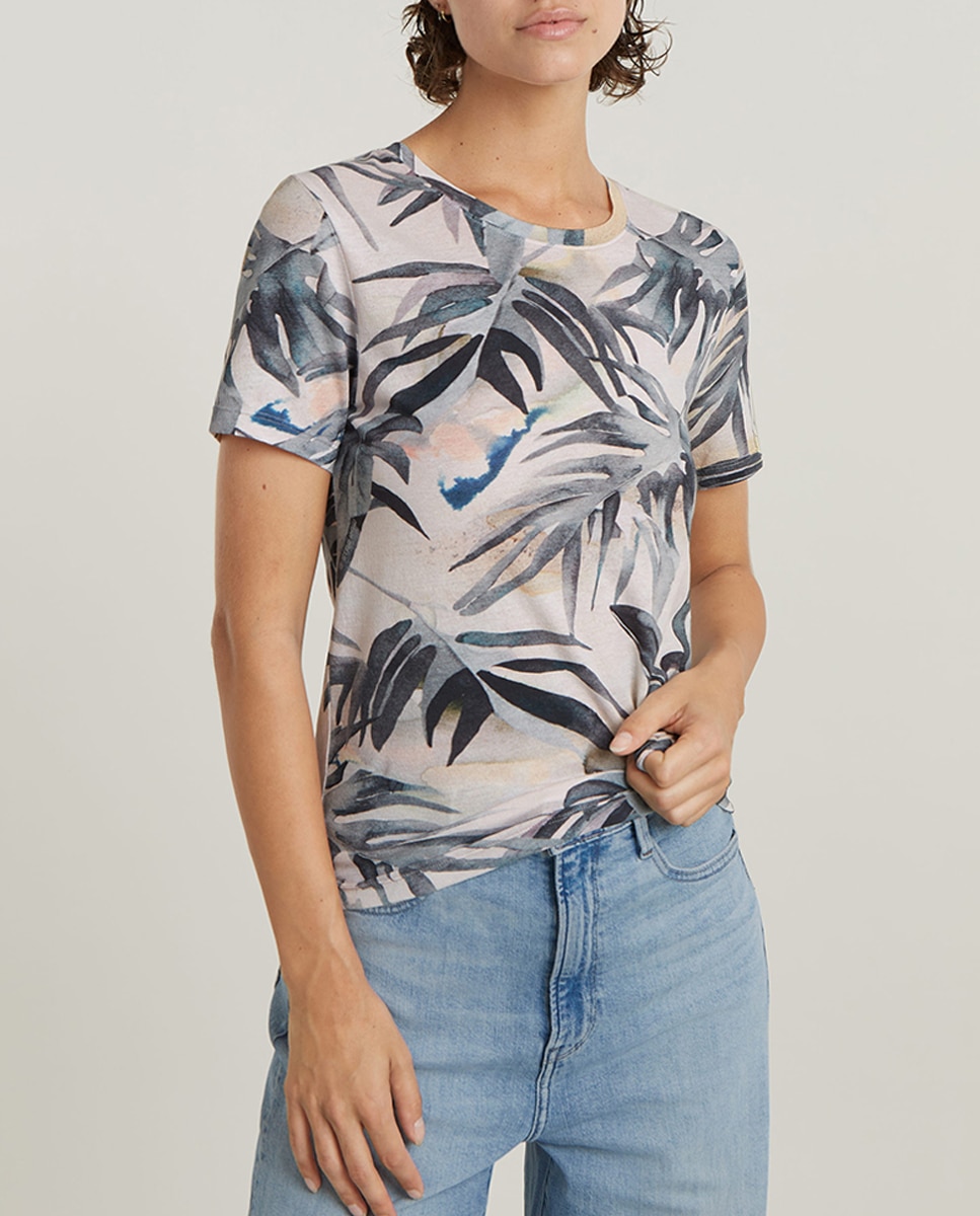 Imagen 0 de Camiseta Palm Tree Allover de mujer