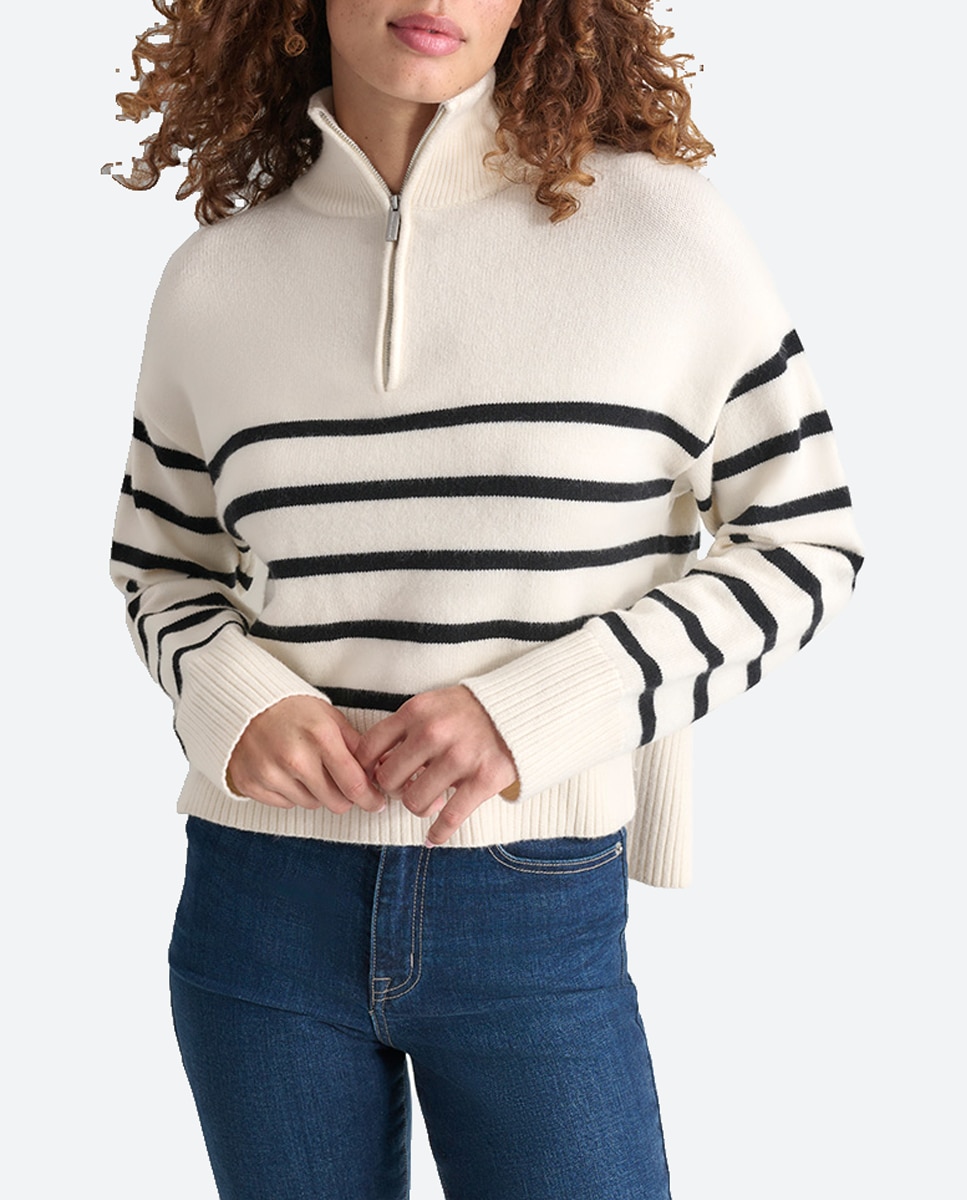 Imagen 0 de Jersey de mujer con cuello alto y cremallera