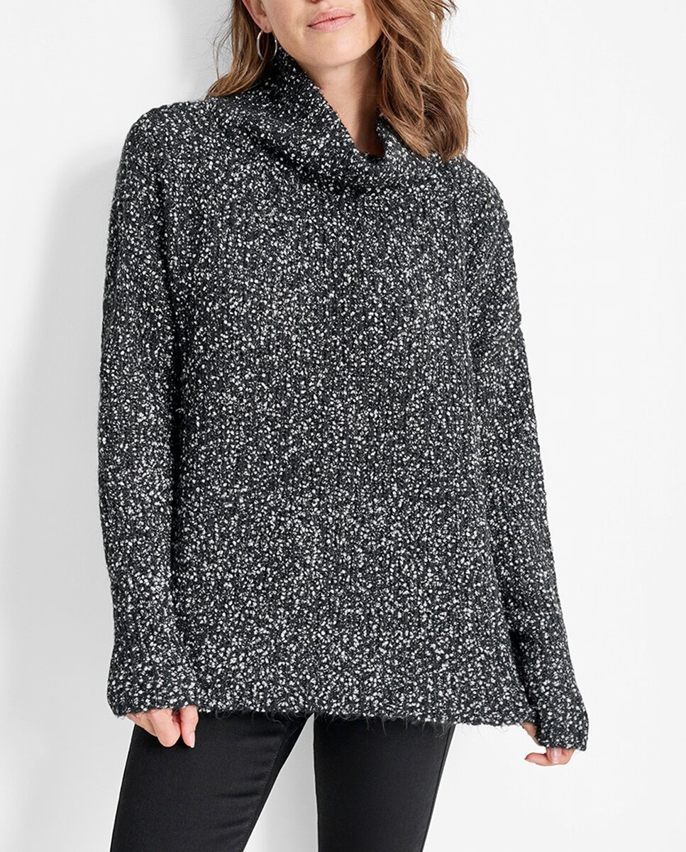 Imagen 0 de Jersey de mujer ancho y cuello alto oversize