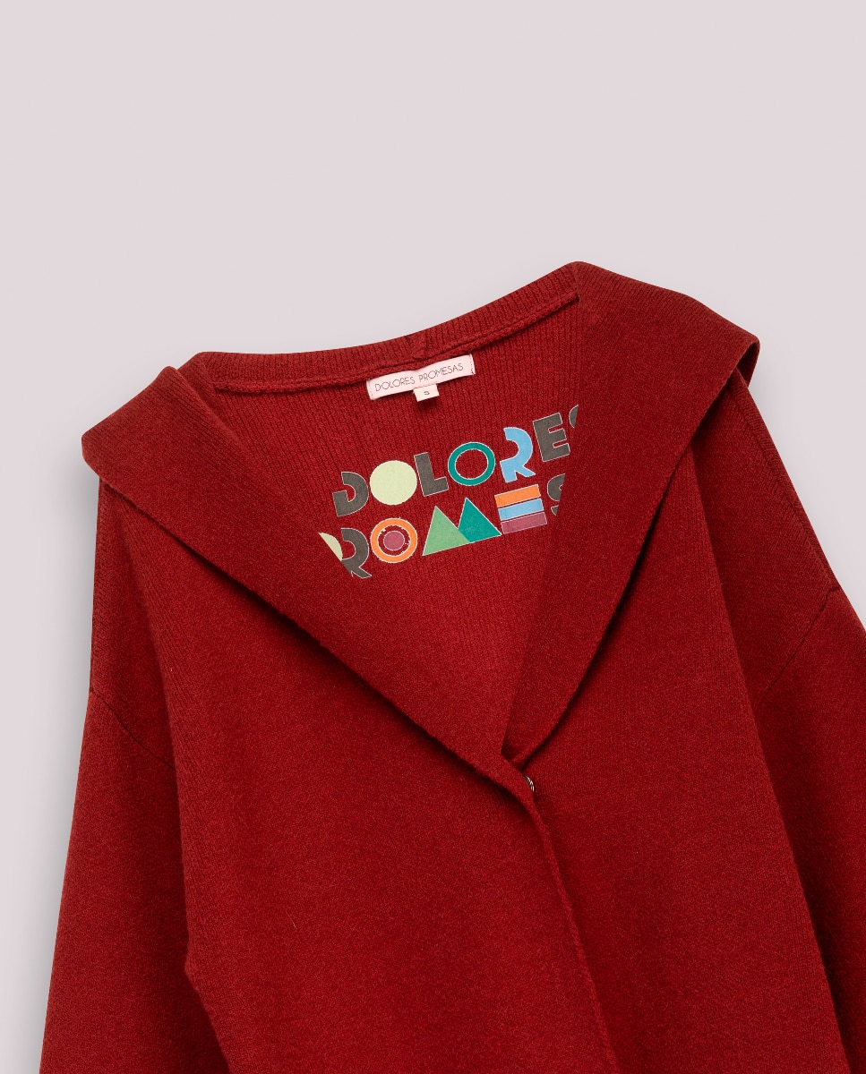 Imagen 0 de Chaqueta Punto Martina en Burdeos con Rayas