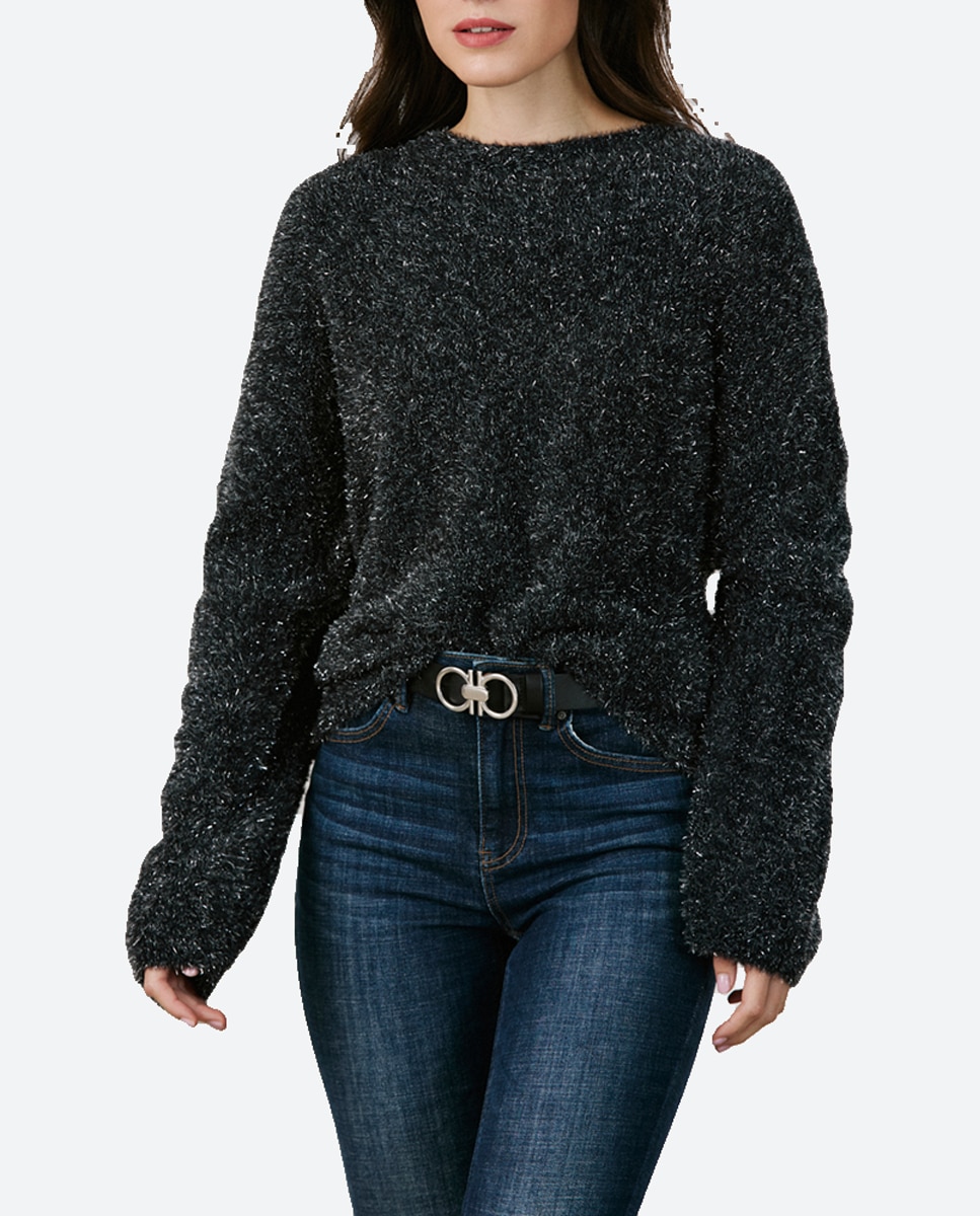 Imagen 0 de Jersey de tejido suave de mujer con lurex