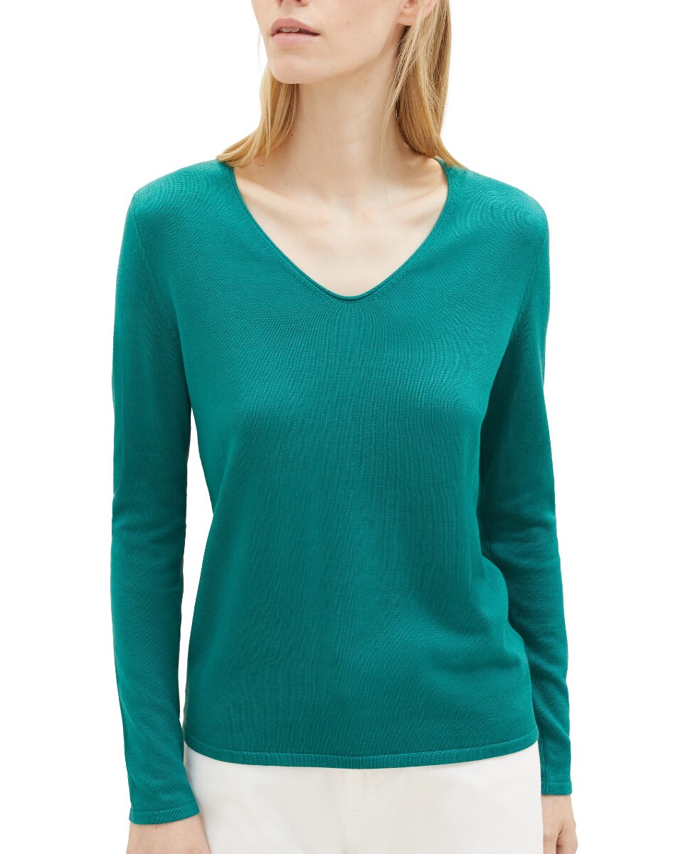 Imagen 0 de Jersey de mujer con cuello pico
