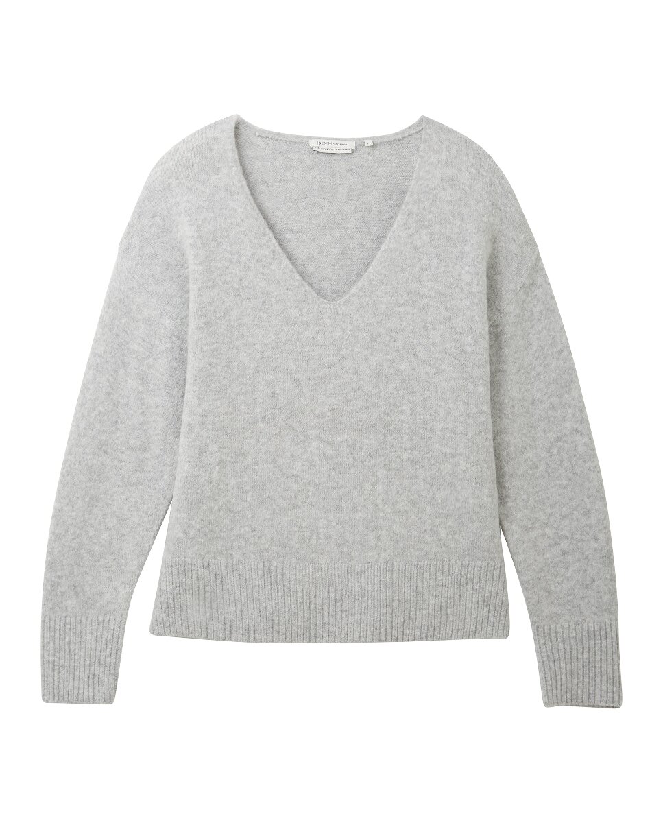 Imagen 0 de Jersey de mujer liso con cuello pico