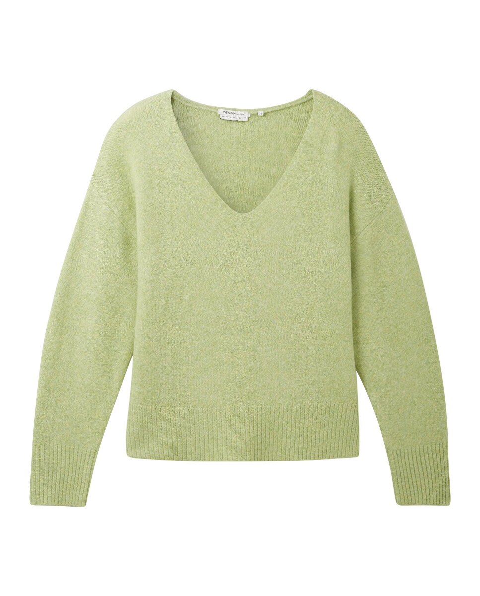 Imagen 0 de Jersey de mujer liso con cuello pico