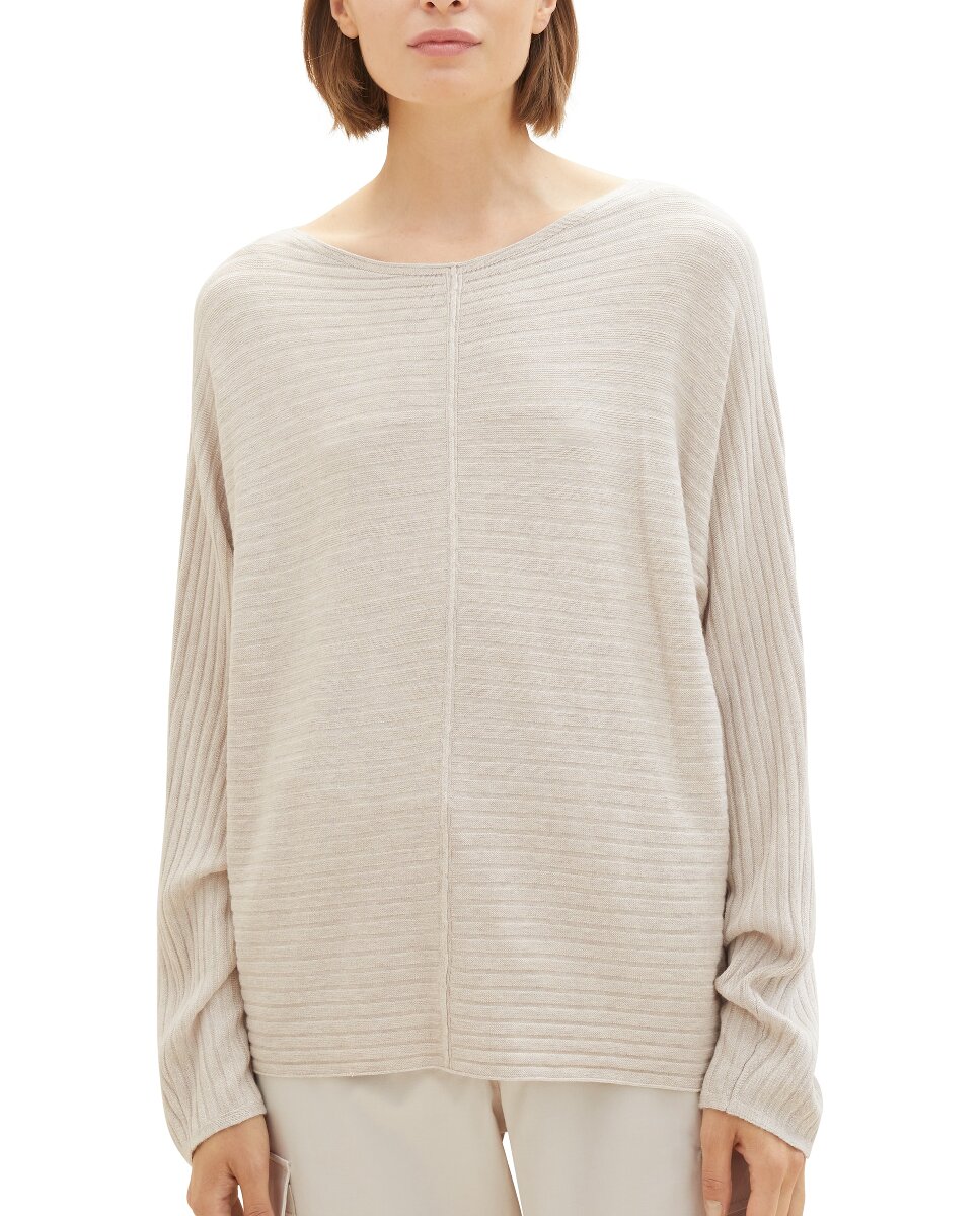 Imagen 0 de Jersey de mujer cuello barco estructurado