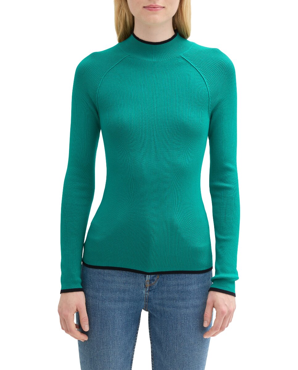 Imagen 0 de Jersey de mujer liso con cuello Perkins