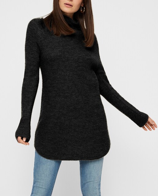 Imagen 0 de Jersey largo de cuello alto de mujer
