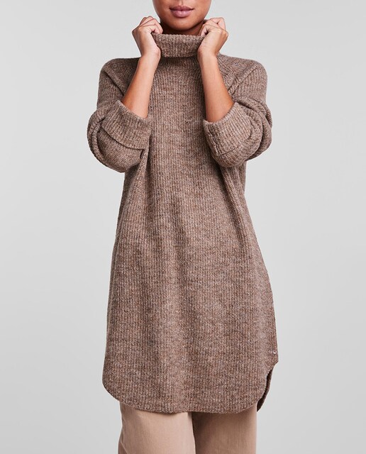 Imagen 0 de Jersey largo de cuello alto de mujer