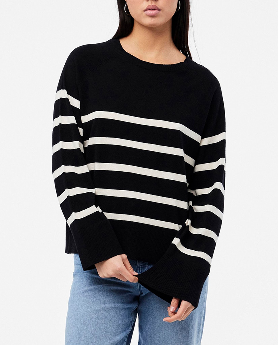 Imagen 0 de Jersey de rayas, manga larga de mujer