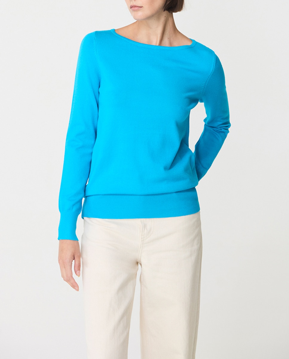 Imagen 0 de Jersey de mujer básico viscosa cuello redondo