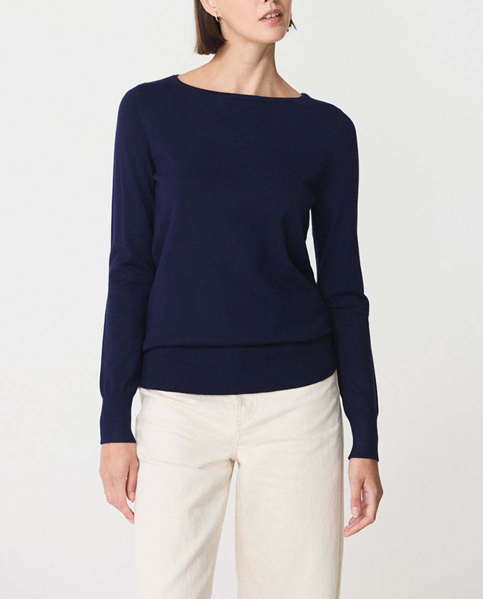 Imagen 0 de Jersey de mujer básico viscosa cuello redondo