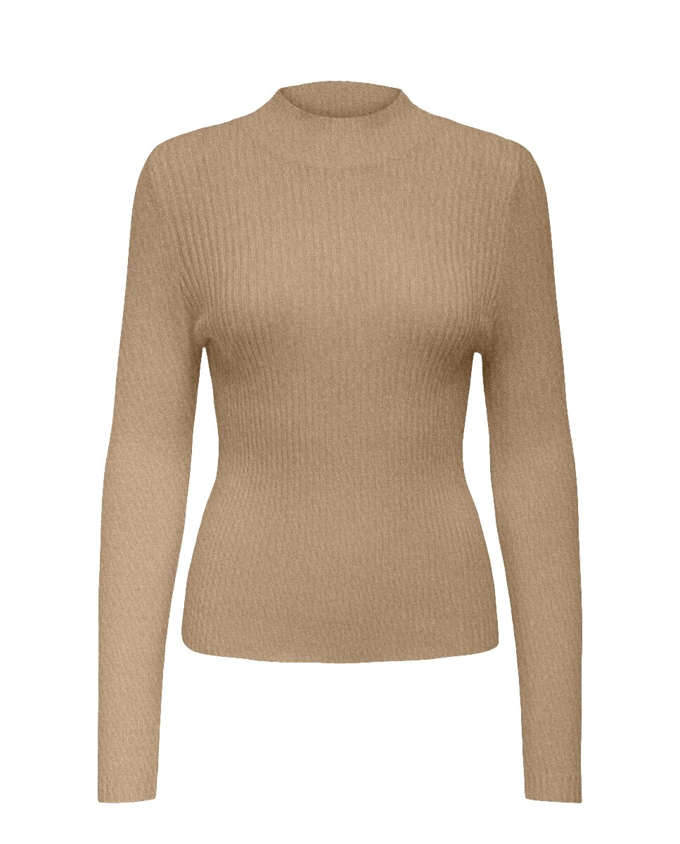 Imagen 0 de Jersey de mujer ceñido con cuello alto