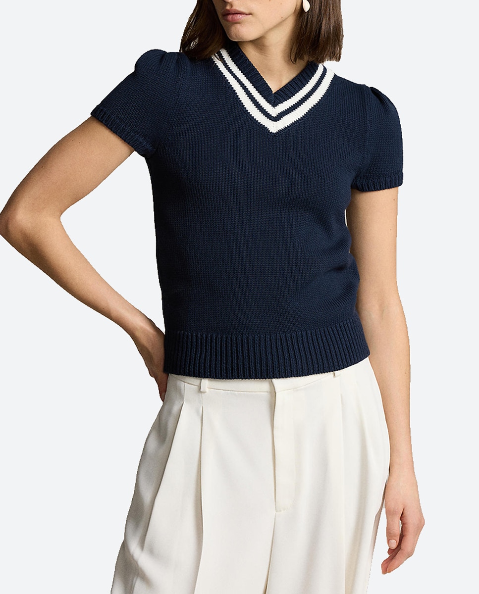 Imagen 0 de Jersey de mujer de algodón de manga corta