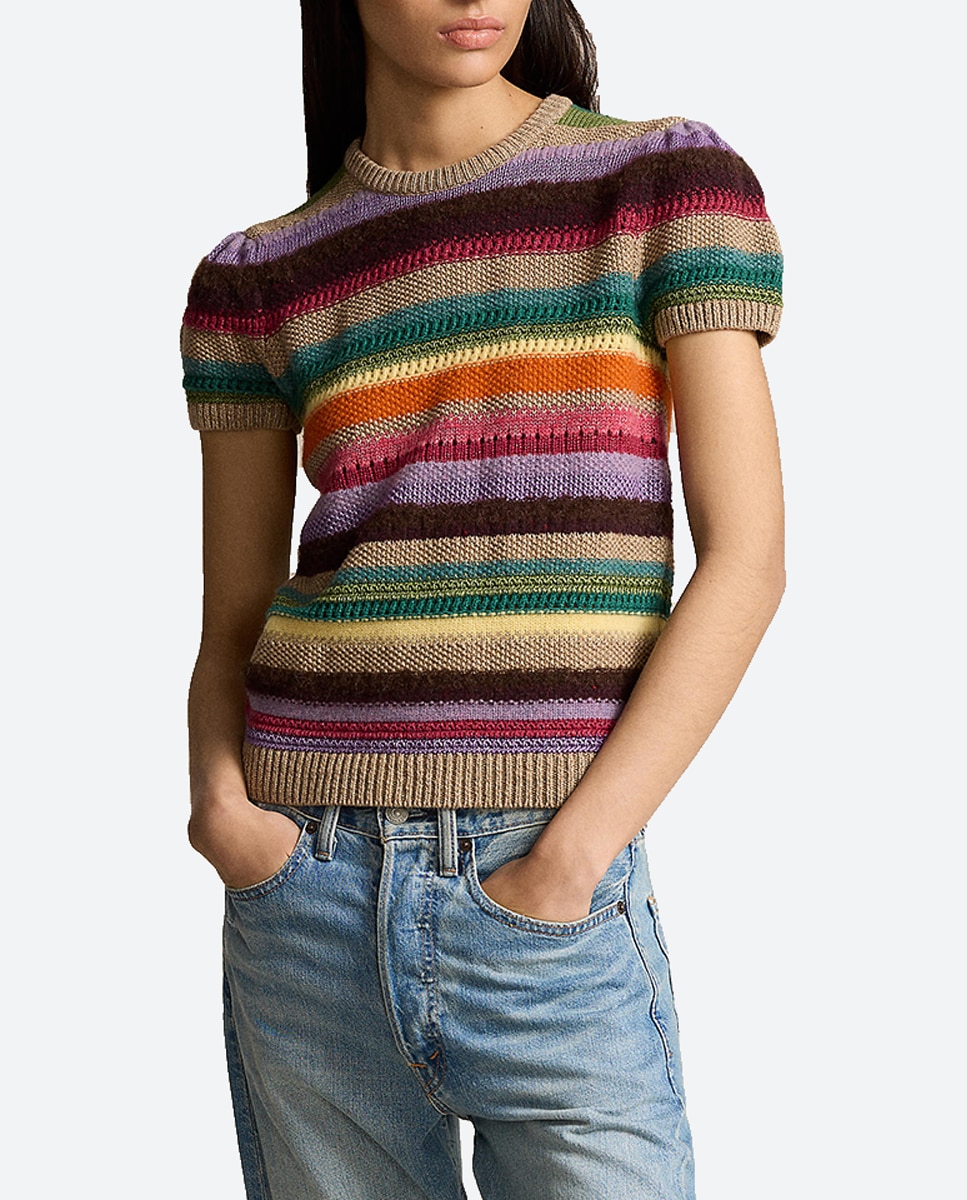 Imagen 0 de Jersey de mujer de rayas de manga corta
