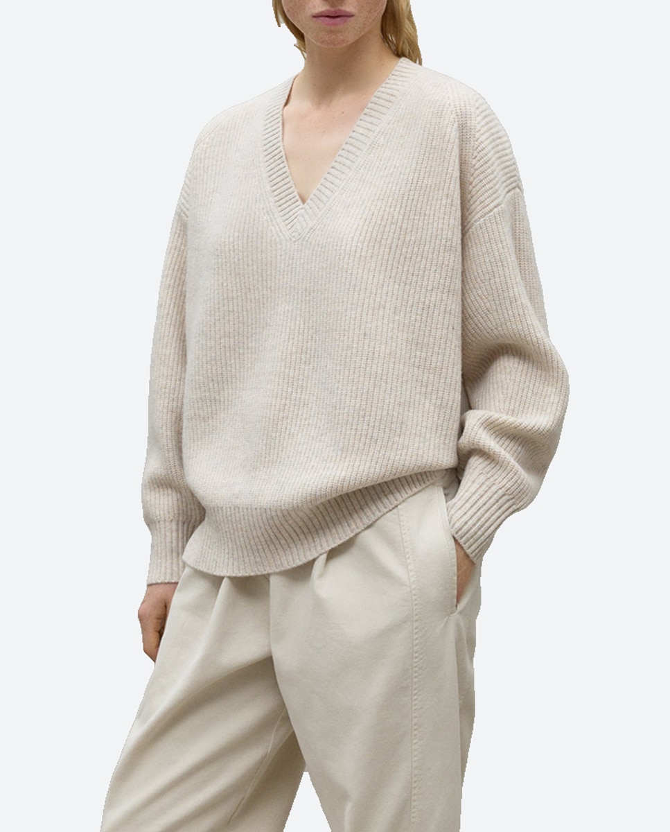 Imagen 0 de Jersey de mujer con cuello pico.