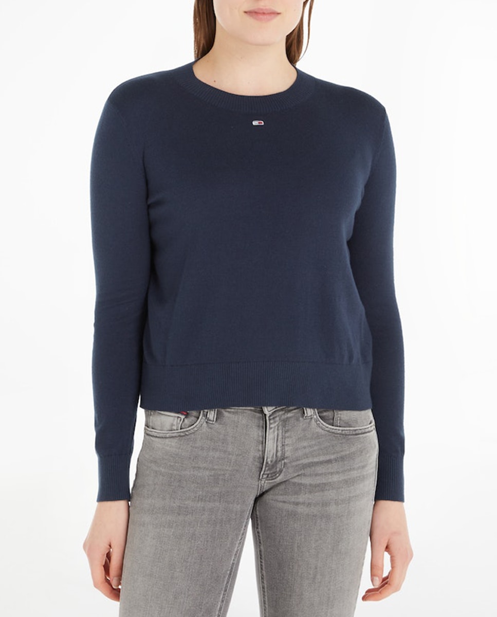 Imagen 0 de Jersey de mujer de cuello redondo y manga larga