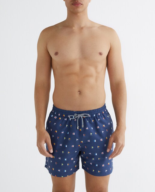 Imagen 0 de Bañador de hombre estampado banderas azul