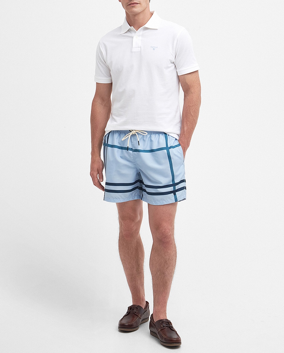 Imagen 0 de Bañador bermudas de hombre con cintura de cordón y bolsillos laterales
