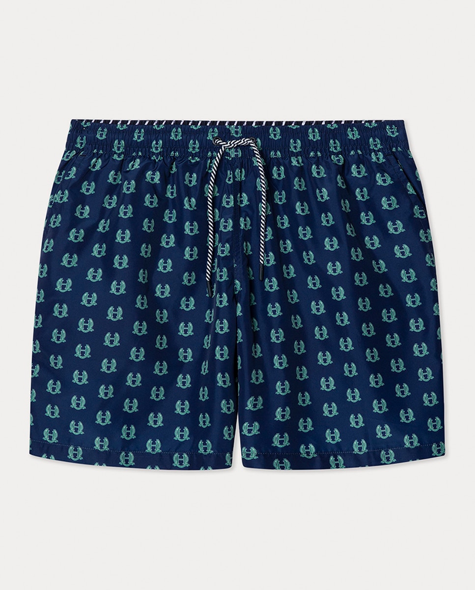 Imagen 0 de Bañador bermuda de hombre con multilogo estampado
