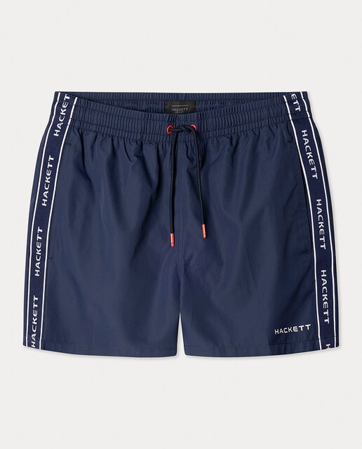 Imagen 0 de Bañador bermuda de hombre rayas laterales con logotipo